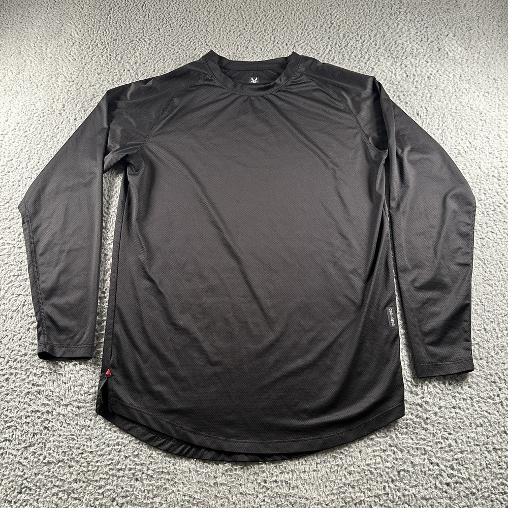 ASRV Shirt Mens M Black Performance Long Sleeve DSG-0659 Tee Athletic Workout